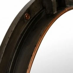 ATMOSPHERA, CRŽATEUR D'INTŽRIEUR Miroir Rond Métal "Hublot" 74cm Marron -Miroir Soldes Boutique 33651014 2