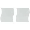 ATMOSPHERA, CRŽATEUR D'INTŽRIEUR Lot De 2 Miroirs Adhésifs "Vague" 40x40cm Argent -Miroir Soldes Boutique 33651634 1