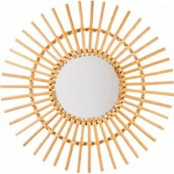 ATMOSPHERA, CRŽATEUR D'INTŽRIEUR Miroir Mural "Rotin" 58cm Naturel