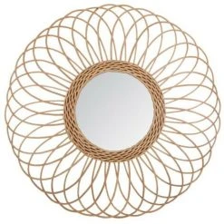 ATMOSPHERA, CRŽATEUR D'INTŽRIEUR Miroir En Rotin "Rosace" 58cm Beige