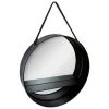 ATMOSPHERA, CRŽATEUR D'INTŽRIEUR Miroir Étagère En Métal "Belt" 55cm Noir -Miroir Soldes Boutique 33658288 1