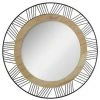 ATMOSPHERA, CRŽATEUR D'INTŽRIEUR Miroir Rond En Métal & Bois "Joe" 45cm Noir