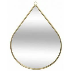 ATMOSPHERA, CRŽATEUR D'INTŽRIEUR Miroir Mural En Métal "Goutte" 39cm Or