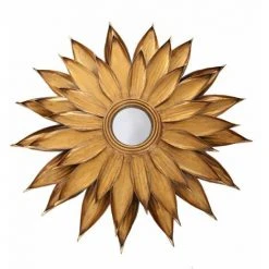 Paris Prix - Miroir Mural Design En Métal "lidia" 87cm Or