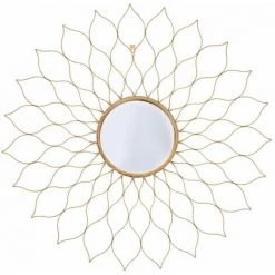 Paris Prix - Miroir Mural Design "nero" 80cm Or