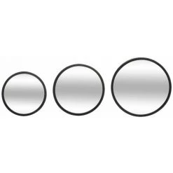 ATMOSPHERA, CRŽATEUR D'INTŽRIEUR Lot De 3 Miroirs Muraux Design "Mona" 30cm Noir