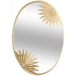 ATMOSPHERA, CRŽATEUR D'INTŽRIEUR Miroir Mural En Métal Design "Feel" 56cm Or