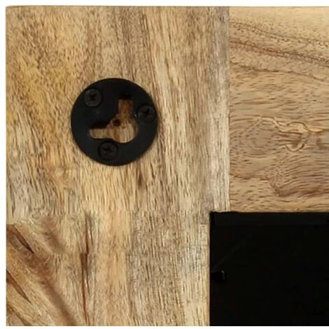 DéCOSHOP26 Miroir Mural Carré En Bois De Manguier Massif 50 X 50 Cm - Noir 7 DéCOSHOP26 Miroir Mural Carré En Bois De Manguier Massif 50 X 50 Cm - Noir – Image 5