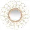 ATMOSPHERA, CRŽATEUR D'INTŽRIEUR Miroir Déco En Rotin "Fleur" 56cm Naturel