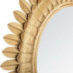 ATMOSPHERA, CRŽATEUR D'INTŽRIEUR Miroir En Métal "Feuilles" 70cm Or -Miroir Soldes Boutique 33892093 2