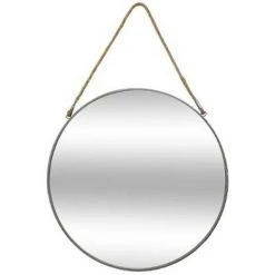 ATMOSPHERA, CRŽATEUR D'INTŽRIEUR Miroir Rond En Métal "Corde" 55cm Gris
