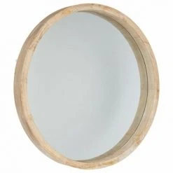 ATMOSPHERA, CRŽATEUR D'INTŽRIEUR Miroir Rond Bois "Scandinave" 52cm Naturel -Miroir Soldes Boutique 33979501 2