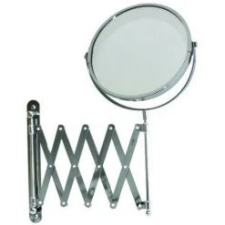 MSV Miroir Extensible Grossissant Acier Chromé - Gris