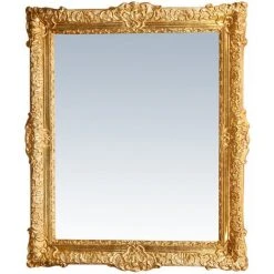 BISCOTTINI Miroir Murale En Bois Affichage Verticale/horizontale Finition Or Vieilli Aux Dimensions L93 XPR5,5 XH107 Cm Made In Italy