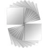 BETTERLIFE 48Pcs Miroir Autocollant Miroir Adhésif Décoratif Miroir Carrés Argenté Amovible Mosaïque Décorative Auto Adhésifs Salle De Bain Salon Chambre (15 ×15cm) -Miroir Soldes Boutique 34527244 1