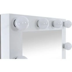 CLP Miroir Led De Maquillage Visalia Avec Lumière Réglable Et Port USB Blanc -Miroir Soldes Boutique 34578331 5