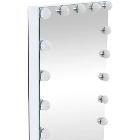 CLP Miroir Led De Maquillage Murrieta Avec Lumière Réglable Et Port USB Blanc 7 CLP Miroir Led De Maquillage Murrieta Avec Lumière Réglable Et Port USB Blanc – Image 5