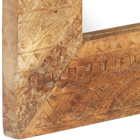 VidaXL Miroir Sculpté à La Main 110x50x11 Cm Bois De Manguier Solide - Brun 6 VidaXL Miroir Sculpté à La Main 110x50x11 Cm Bois De Manguier Solide - Brun – Image 4
