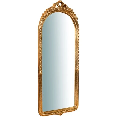 BISCOTTINI Miroir Murale En Bois Finition Feuille Or Vieilli Aux Dimensions L40XPR5X98 Cm Made In Italy 3 BISCOTTINI Miroir Murale En Bois Finition Feuille Or Vieilli Aux Dimensions L40XPR5X98 Cm Made In Italy