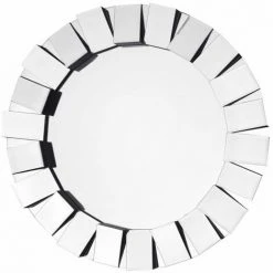 Paris Prix - Miroir Mural Design "fortuna" 80cm Argent