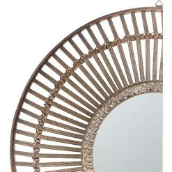 BELIANI Miroir En Bois Solide Bois Foncé 66x66 - Bois Foncé -Miroir Soldes Boutique 35981692 5