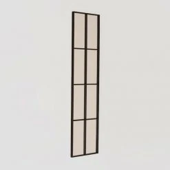 Miroir Mural En Métal Style Fenêtre (132x38 Cm) Rania SKLUM Fer Noir - Noir