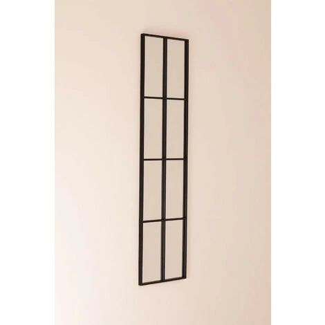Miroir Mural En Métal Style Fenêtre (132x38 Cm) Rania SKLUM Fer Noir - Noir 5 Miroir Mural En Métal Style Fenêtre (132x38 Cm) Rania SKLUM Fer Noir - Noir – Image 3