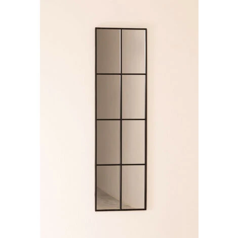 Miroir Mural En Métal Style Fenêtre (132x38 Cm) Rania SKLUM Fer Noir - Noir 6 Miroir Mural En Métal Style Fenêtre (132x38 Cm) Rania SKLUM Fer Noir - Noir – Image 4