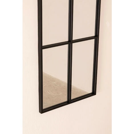 Miroir Mural En Métal Style Fenêtre (132x38 Cm) Rania SKLUM Fer Noir - Noir 7 Miroir Mural En Métal Style Fenêtre (132x38 Cm) Rania SKLUM Fer Noir - Noir – Image 5