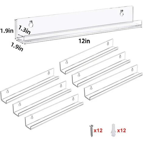 BEARSU Support Mural Pour Support De Disque, Paquet De 6, Support D'album En Acrylique Transparent Pour étagère De Disque En Vinyle Transparent, Affichez Votre écoute/livre Quotidien De LP Au Bureau à La Maison 4 BEARSU Support Mural Pour Support De Disque, Paquet De 6, Support D'album En Acrylique Transparent Pour étagère De Disque En Vinyle Transparent, Affichez Votre écoute/livre Quotidien De LP Au Bureau à La Maison â Image 2