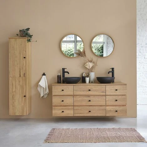 BOIS DESSUS BOIS DESSOUS Miroir Rond En Bois De Chêne - Naturel 6 BOIS DESSUS BOIS DESSOUS Miroir Rond En Bois De Chêne - Naturel – Image 4