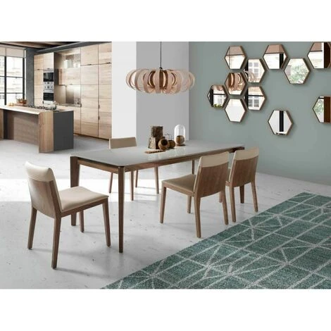 Paris Prix - Miroir Mural Design "enzo" 46cm Naturel 5 Paris Prix - Miroir Mural Design "enzo" 46cm Naturel – Image 3