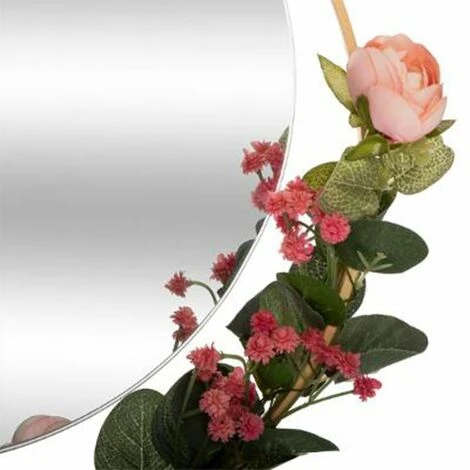 ATMOSPHERA, CRATEUR D'INTRIEUR Miroir Mural Déco "Fleurs Poésie" 33cm Multicolore 4 ATMOSPHERA, CRATEUR D'INTRIEUR Miroir Mural Déco "Fleurs Poésie" 33cm Multicolore – Image 2