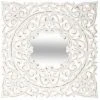 ATMOSPHERA, CRŽATEUR D'INTŽRIEUR Miroir Mural Déco Sculpté "Fanny" 58cm Blanc -Miroir Soldes Boutique 36890369 1