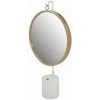 Paris Prix - Miroir à Poser Rond "eleganca" 75cm Blanc & Or -Miroir Soldes Boutique 36891539 1