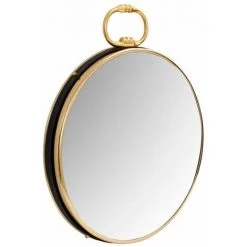 Paris Prix - Miroir Mural Design "eleganca" 62cm Or & Noir