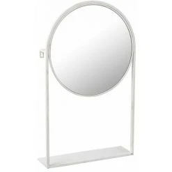 Paris Prix - Miroir Sur Pied En Métal "vera" 70cm Blanc