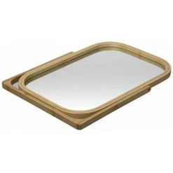 FIVE SIMPLY SMART Miroir Pivotant "Green Harmony" 39cm Naturel -Miroir Soldes Boutique 36892330 3