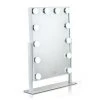 DONTODENT Miroir De Courtoisie Lumineux Avec Ampoule 12 LED Dimmable Et Design Tactile, Style Hollywoodien, Miroir De Courtoisie Lumineux Avec Lumière LED, Blanc [Classe énergétique A +] -Miroir Soldes Boutique 36960117 1