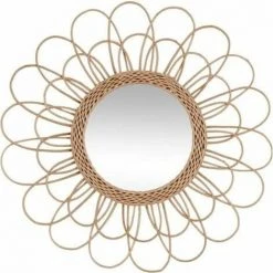 KONTARBOOR Miroir Fleur En Rotin Diamètre 56 Cm