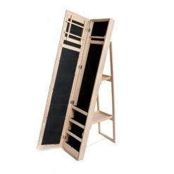 INTEMPORA Miroir D'intérieur Sur Pied Bois Scandinave Avec Rangement Intégrée Et 2 étagères 34X14X147CM - BOIS -Miroir Soldes Boutique 37214051 4