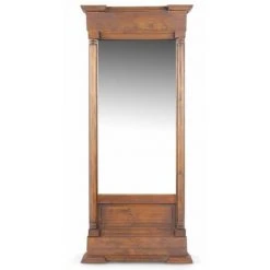 DECORATION D’AUTREFOIS Grand Miroir Ancien Rectangulaire Vertical Bois 59x11x136cm - Marron - Marron