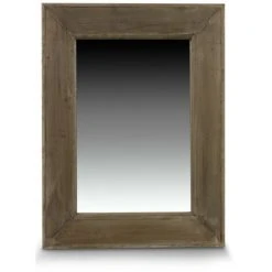 DECORATION D’AUTREFOIS Miroir Ancien Rectangulaire Vertical Bois 58x7x78cm - Marron - Marron