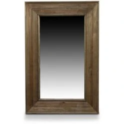 DECORATION D’AUTREFOIS Miroir Ancien Rectangulaire Vertical Bois 64.5x5.5x99cm - Marron - Marron