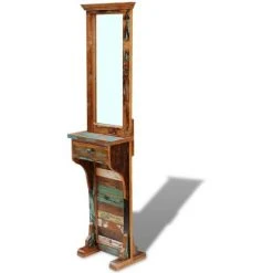 VidaXL Miroir De Couloir Bois De Récupération Massif 47 X 23 X 180 Cm - Multicolore -Miroir Soldes Boutique 3756392 3