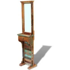 VidaXL Miroir De Couloir Bois De Récupération Massif 47 X 23 X 180 Cm - Multicolore -Miroir Soldes Boutique 3756392 4