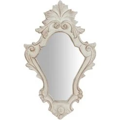 BISCOTTINI Miroir Murale En Bois Finition Blanche Vieillie Aux Dimensions L25 XPR2,5 XH40 Cm Made In Italy -Miroir Soldes Boutique 37834434 2