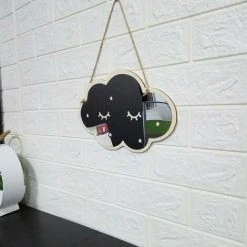 ABCRITAL Miroir Mural Chambre D'Enfants 3D Nuages ​​Miroir Miroir Mural Acrylique Miroir Autocollant Fille Décoration Murale Pour Chambre D'Enfants Salle De Bain