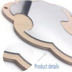 ABCRITAL Miroir Mural Chambre D'Enfants 3D Nuages ​​Miroir Miroir Mural Acrylique Miroir Autocollant Fille Décoration Murale Pour Chambre D'Enfants Salle De Bain -Miroir Soldes Boutique 38079404 5