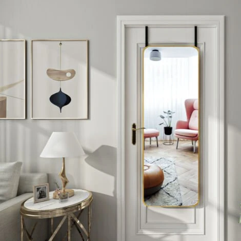 FREOSEN Miroir Mural En Bamboo 100x35cm, Miroir De Porte Rectangulaire 2 En 1, Cadre En Bois Avec Crochet Salon Chambre 4 FREOSEN Miroir Mural En Bamboo 100x35cm, Miroir De Porte Rectangulaire 2 En 1, Cadre En Bois Avec Crochet Salon Chambre – Image 2